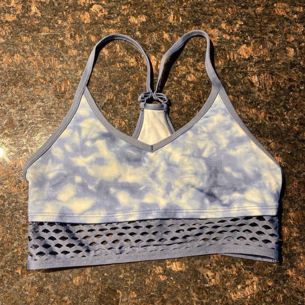 PINK Victoria's Secret Blue Tie-Dye Sports Bra